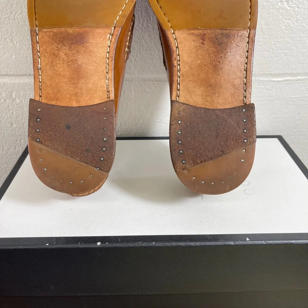 LL Bean Signature Brown Leather Penny Loafers Slip On Dress Shoes Men's 9.5 D